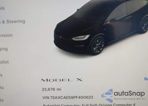 2023 Tesla Model X Dual Motor All-Wheel Drive/Standard Range from USA, damaged, VIN 7SAXCAE59PF400623